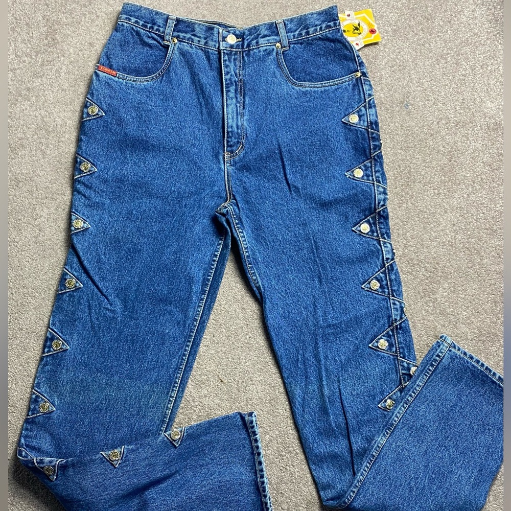 Lawman Western Rodeo Jeans with Buttons Bareback Vintage Y2K NEW WITH TAGS